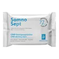 Produktbild: SomnoSept CPAP-Reinigungstücher - 72 Stück - Schnelle Reinigung von CPAP-Maske - für guten Maskensitz - weiche Tücher aus 100% Viskose - geruchsneutral - dermatologisch getestet