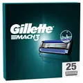 Produktbild: Gillette Mach3 Rasierklingen 25 Stück 3-fach Klingen für Nassrasierer Herren OVP