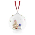 Produktbild: Swarovski Holiday Cheers Baum und Schneemann Weihnachtskugel, Festliche Kristallkugel mit Goldfarbenem Baum und Fröhlichem Schneemann sowie 763 Facetten und Rotem Ripsband, Größe: 8.9 x 6.8 x 8 cm