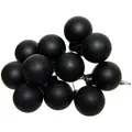Produktbild: 12 Glaskugeln am Draht 2cm Weihnachtskugeln Spiegelbeeren zum Basteln schwarz