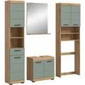 Produktbild: Badkombination mit Spiegel 190 cm x 191 cm x 34 cm Front Salbei FSC®