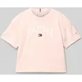Produktbild: Tommy Hilfiger Teens T-Shirt mit Rundhalsausschnitt und Label-Stitching in Apricot, Größe 140