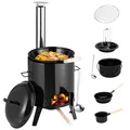 Produktbild: Gulaschkanone Ofen Outdoor Holzofen Gulaschkessel Feldküche Kessel Juskys®