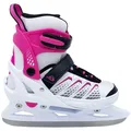 Produktbild: Cox Swain größenverstellbare Kinder Schlittschuhe COXY Ice für Mädchen und Jungen - Ohne Werkzeug verstellbar! White/Pink Gr. S (33-36)