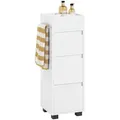 Produktbild: SoBuy Badezimmerschrank, Weiß, Holzwerkstoff, 30x90x30 cm, Badezimmer, Badezimmerschränke, Midischränke
