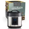 Produktbild: Crock-Pot Express Kocher | programmierbarer 12-in-1-Multikocher mit Schongarer sowie Dämpf- und Sauté-Funktion | 5,6 Liter (6–7 Personen) | Edelstahl [CSC051X]