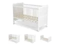 Produktbild: Cangaroo Komplettbett Babybett 2in1 Gitterbett Albero, Kinderbett 120 x 60 cm Holz 3 Ebenen