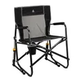 Produktbild: GCI Outdoor – Freestyle Rocker – Faltbarer Regiestuhl mit patentierter Schaukelfunktion – Hohe Sitzposition für einfaches Aufstehen – bis 130kg belastbar - stabile Armlehnen & Getränkehalter – Schwarz