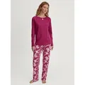 Produktbild: CALIDA Schlafanzug Sweet Dreams (2 tlg) lockere Passform, Rundhals, Interlock-Qualität, Langarm, weich rosa S (40/42)