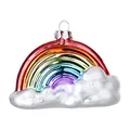 Produktbild: MAGIC Weihnachtskugel Regenbogen 10cm | Christbaumschmuck Figur Glas Christbaumkugel | Weihnachtsbaumanhänger