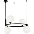 Produktbild: Maytoni Pendelleuchte, Schwarz, Metall, Glas, 43.5x28x39 cm, höhenverstellbar, beliebig kürzbar, gleichmäßige Lichtverteilung, Lampen & Leuchten, Innenbeleuchtung, Leuchten nach Räumen, Wohnzimmerlampen
