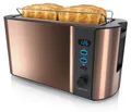 Produktbild: Arendo Toaster 4 Scheiben, Langschlitztoaster, Langschlitz, Edelstahl, 1500W, Display mit Restzeitanzeige, Brötchenaufsatz, Defrost Funktion, Wärmeisolierendes Gehäuse, Kupfer
