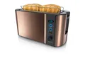 Produktbild: Arendo Toaster Edelstahl, Langschlitz, Display mit Restzeitanzeige, Krümelschublade, 2 lange Schlitze, für 4 Scheiben, 1500 W, Defrost Funktion, Wärmeisolierendes Gehäuse, mit Brötchenaufsatz