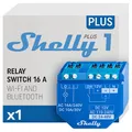 Produktbild: Shelly Plus 1 | Wlan & Bluetooth Smart Relais Schalter - 16A | Trockenkontakt | Lichtschalter | Hausautomation | Kompatibel mit Alexa & Google Home | iOS Android App | Kein Hub erforderlich