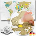 Produktbild: Weltkarte zum Frei-Rubbeln XXL Poster Rubbel-Weltkarte 88 x 52 cm Karte Map