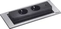 Produktbild: Evoline Backflip, Edelstahl 2-Fach Steckdose 417515