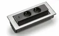 Produktbild: Evoline EVOline Backflip Edelstahl Steckdosenelement, USB Charger Mehrfachsteckdose