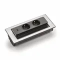 Produktbild: Evoline® BackFlip USB Steckdosenelement Ladestation Schukosteckdosen