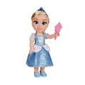 Produktbild: Disney Princess Cinderella Puppe 35cm, reflektierende Glitzeraugen, bewegliche Gelenke, ausziehbares Kleid, Schuhe, Krone, Blondes Haar, für Mädchen ab 3 Jahren