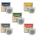 Produktbild: 50 Kaffeepads Bourbon 5 Geschmacksmischung Gold Dek Blau Rot Schwarz 44 mm