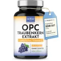 Produktbild: OPC Traubenkernextrakt hochdosiert mit Vitamin C aus Acerola - Vegan 120 Kapseln