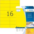 Produktbild: HERMA 4551 Farbige Etiketten gelb ablösbar, 20 Blatt, 105 x 37 mm, 16 pro A4