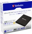 Produktbild: Verbatim Brenner extern BDXL für BD/CD/DVD/M-Disc UHD 4K Typ C USB 3.2 schwarz