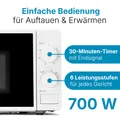 Produktbild: Clatronic Mikrowelle MW 791 weiß, 20 Liter, 700 Watt, NEU