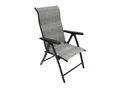 Produktbild: DEGAMO Klappsessel ANTIBES Hochlehner, Metall + Polyrattan grau, klappbar
