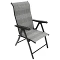 Produktbild: Gartensessel Klappsessel Gartenstuhl Gartenmöbel Sessel ANTIBES Polyrattan grau