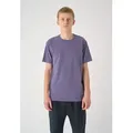 Produktbild: Cleptomanicx T-Shirt Ligull Regular (1-tlg) mit kleiner Logo-Stickerei lila XL