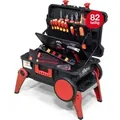 Produktbild: Wiha Werkzeugkoffer Set XXL 4 electric I 80-tlg. I Elektriker Werkzeugkoffer mit Rollen I Werkzeugkasten mit umfangreichem Sortiment (45734)