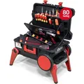 Produktbild: Werkzeugkoffer Set Xxl 4 Electric I 80-tlg. I Elektriker Werkzeugkoffer Mit Rollen I Werkzeugkasten Mit Umfangreichem Sortiment (45734) - Wiha