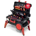 Produktbild: Set Wiha Werkzeugkoffer XXL 4 electric I 82-tlg. I Trolley ausklappbare Bein