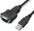 Produktbild: BENFEI USB auf RS232 Seriell Kabel mit Nuss 1,8M, Seriell USB auf RS-232 (9 Pin)