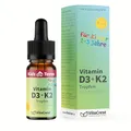 Produktbild: Vitamin D3 K2 Tropfen für Kleinkinder ab 1 Jahr – DEUTSCHES PRODUKT – Frei von Zusätzen & 100% Vegetarisch – Vitamin D für Kinder Vitamine
