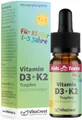 Produktbild: VitaCrest Vitamin D3 + K2 für Kinder ab 1 Jahr – geschmacksneutrale Tropfen, 10 ml, Laktosefrei, Glutenfrei