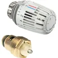 Produktbild: Heimeier Thermostat-Nachrüst-Set 3500-13.800 weiß, mit Thermostat-Oberteil/-Kopf K, für DN 20