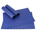 Produktbild: matches21 HOME & HOBBY Platzset Tischset MODERN blau 4er Tischunterlage als Tischdeko, (4-St), modernes Esstisch Platzdeckchen als abwaschbarer Tischuntersetzer