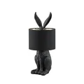 Produktbild: Lindby Tischlampe Lorentina, 56 cm, Hase, schwarz, Textil