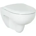 Produktbild: Combi-Pack Geberit Renova Wand- Tiefspül-WC, weiß, spülrandlos WC-Sitz Softclose, QuickRelease