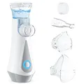Produktbild: Inhalationsgerät, JOSSIS Ultra Leise Inhaliergeräte für Erwachsene, Kinder, Partikelgröße 1-5µm, Einstellbarer Sprühnebel, Aufladbarer Inhalator