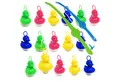 Produktbild: AMLI Spielzeug-Gartenset Entenangeln 16x Bunte Enten inkl. 2 Angeln, Plastikente Öse Angelspiel Kinder