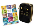 Produktbild: ASTRABAG 3-Fach Mäppchen Federmappe Gefüllt Jumbo Fluffy Kitty Black mit Plüsch und Ohren
