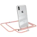 Produktbild: EAZY CASE für Apple iPhone X / XS Hülle mit Band Handykette Silikon Cover Rosa