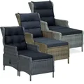 Produktbild: Verstellbar Gartensessel Poly rattan Loungesessel Gartenliege Stuhl Garten möbel