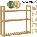 Produktbild: CASARIA® Wandregal Hängeregal Bücherregal Holz 3 Ablagen 30kg Belastbarkeit Bad