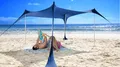 Produktbild: SUN NINJA Strandzelt, Sonnensegel LSF 50+, mit Sandschaufel, Heringen und Stabilitätsstangen, Schattensegel für draußen für Campingausflüge, Angeln, Spaß im Garten oder Picknicks