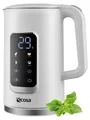 Produktbild: Ecosa Wasserkocher Edelstahl mit Temperatureinstellung (40°C-100°C) 1,7 Liter 2200 Watt Teekocher 100% BPA FREI Warmhaltefunktion LED Display mit Temperaturwahl Wasser Kocher Water Kettle Weiß