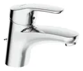 Produktbild: Hansa Hansamix Waschtisch-Einhand-Einlochbatterie Wasserspararmatur nach DIN EN 817 mit Zugstangen-Ablaufgarnitur Ausladung 141 mm - 01092183